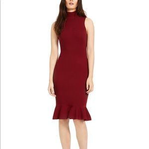 🍁NWT-🥳Michael Kors Mock-Neck Knit Flounce Dress